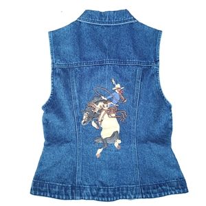 Apache West westernwear cowgirl rodeo denim vest